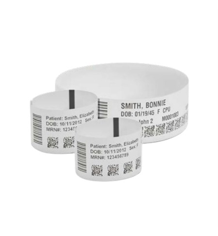 Zebra Z-Band Adult UltraSoft Wristbands, White, 25.4 x 279mm